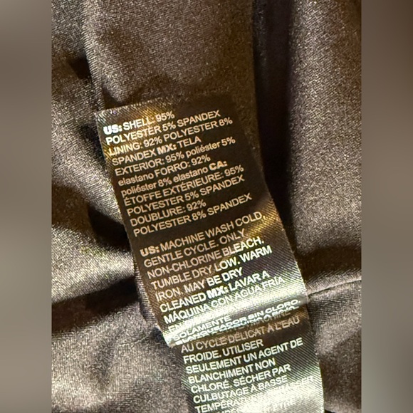 WHBM Twist Front Midi Dress Black White Print Stretch Lined Size 8 - Picture 10 of 10